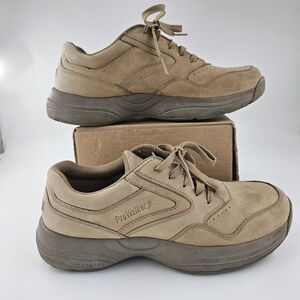Rockport ProWalker Walking Shoes Nubuck Leather Sneaker Tan Beige Men’s Size 8.5